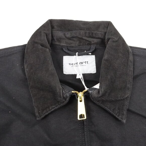 NWT Carhartt WIP Detroit Jacket (Spring) in Black (Rinsed) Dearborn Canvas (M) - Picture 3 of 6